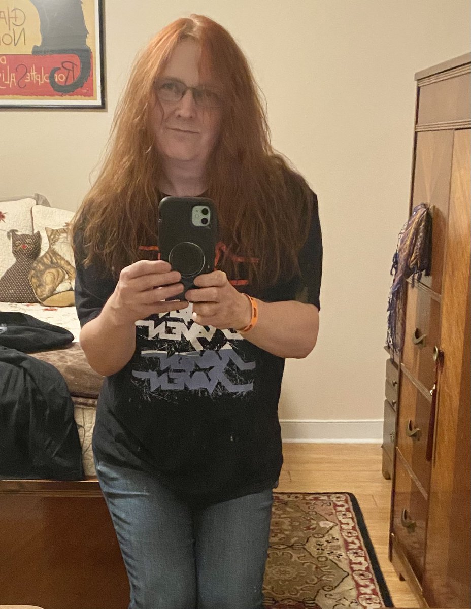 DrummerHiggins's tweet photo. Post Death Angel show last night. Took a picture before calling it a night. 
Representing at the metal show. 😃🍺🏳️‍⚧️🤘🏻 https://t.co/rGDONJdAgE