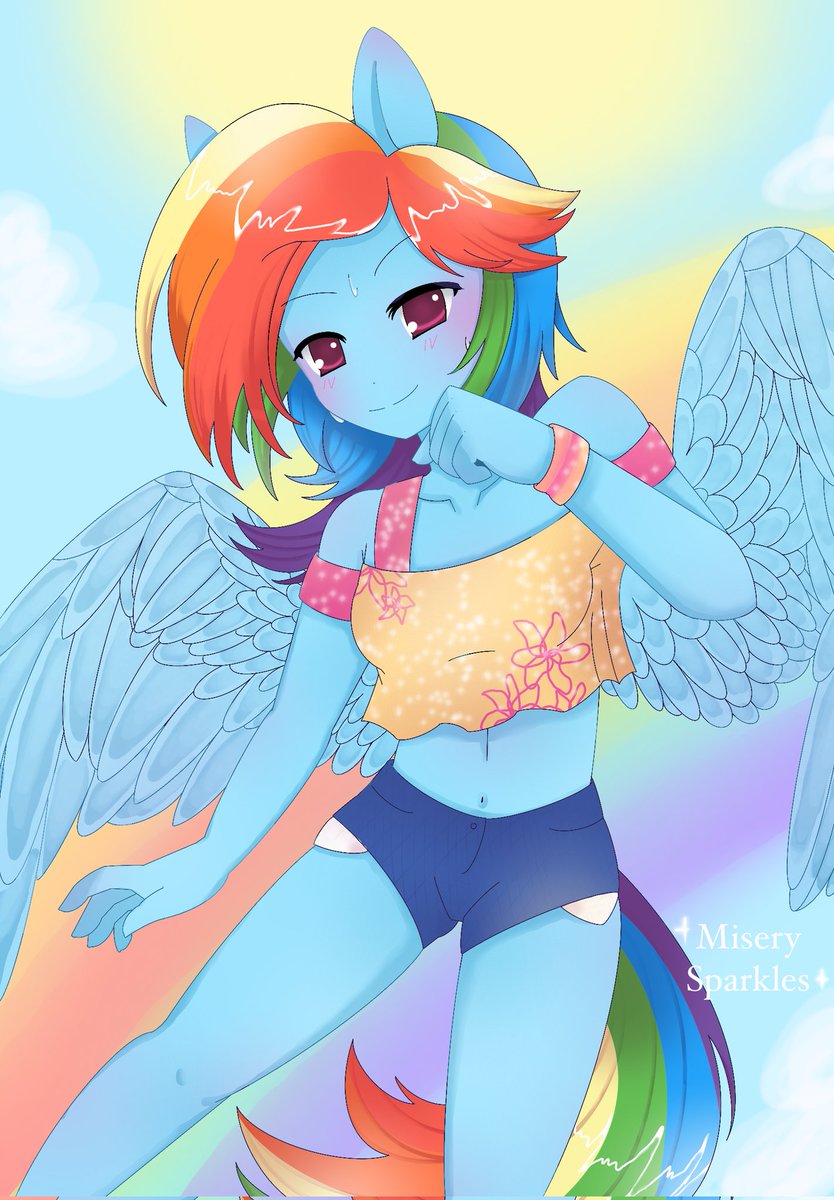MiserySparkles's tweet photo. Rainbow Dash:D
Just a cute little rainbow ^_^
#mlp #digitalart #rainbowdash #fanart #cute https://t.co/2bHuYLYzCa