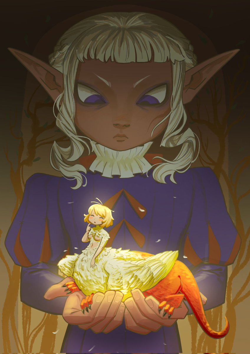 jacket4789's tweet photo. #dungeonmeshi #falin #thistle 
don't drop her( https://t.co/OU4hF3Ln9u