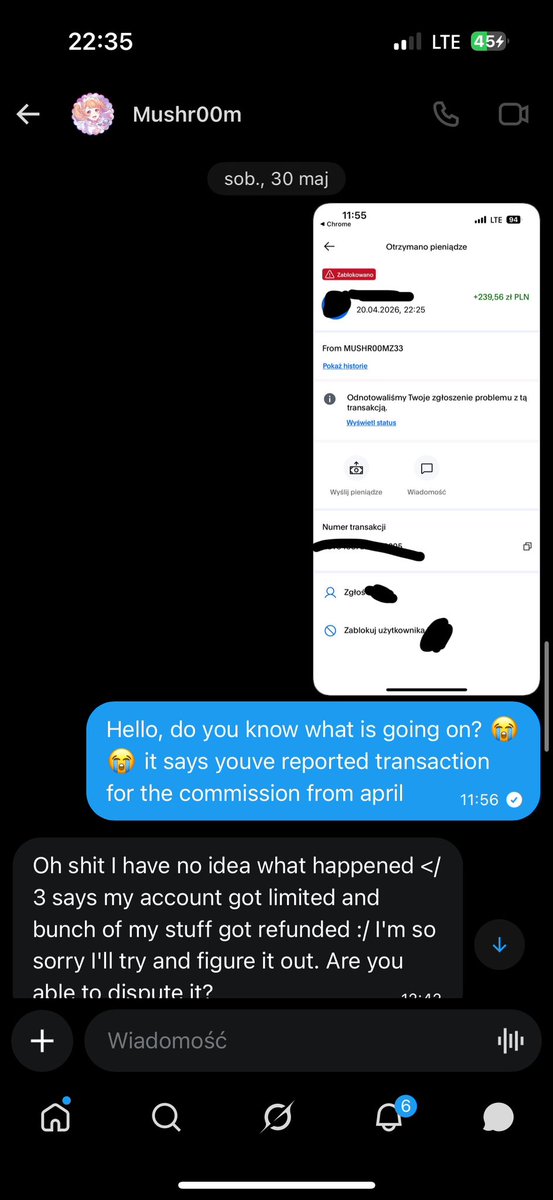 sparklytaroo's tweet photo. RE artistst!! @/mushr00m3z ordered a comm in april and then she basically refunded/reported it because shes using relatives card. I dont want to take my frustration on a minor but if you cant afford shit then dont buy it. Genuinely grow up 🫩 https://t.co/zVcY9U8oNx