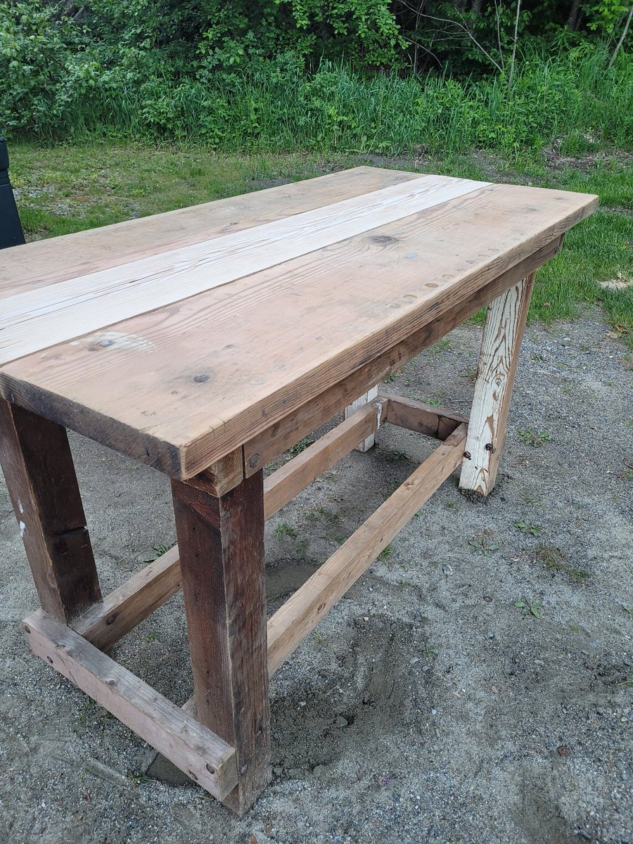 Based_Jedi's tweet photo. Pulled this old beat-up workbench out of the shed and refinished it today to be part of the new workshop. https://t.co/Nqa3p4JnEJ