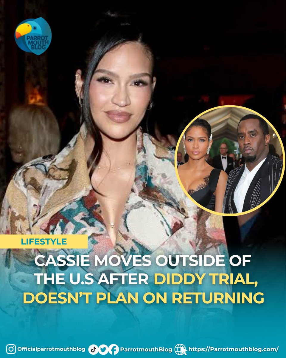 ParrotmouthBlog's tweet photo. Cassie has moved outside of the U.S. after the Diddy trial and doesn't plan on returning. On Wednesday (June 3), XXL obtained court documents in connection with a lawsuit filed by male escort Clayton Howard against Cassie and Diddy. https://t.co/E9uTJ8j8Wx