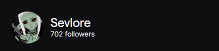 Sevlore's tweet photo. I hit 702 followers on twitch which is insane?! I can't even imagine what that amount of people looks like, but I am absolutely blown away. It's so crazy to think about, thank you everyone so much!

I also just hit 900 on my clips youtube channel, which again is insane!!

I don't even know what to say. I'm so stoked that I get to share my love of video games, all things horror, and yap about random things that fascinate me (bugs, birds, art, weird facts, etc). 

I've always been really awkward and struggled with being social, but stream has been so incredibly amazing for helping me connect with people. I love it so much, and am so excited for the future.

Okay I gushed a little more than I intended to, but honestly no words can describe my feelings. 
Thank you 💚