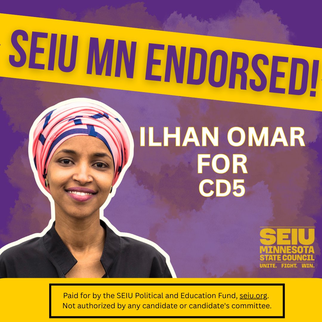 seiumn's tweet photo. The SEIU MN State Council, bringing together over 70k workers across MN, is proud to endorse Reps Kelly Morrison, @BettyMcCollum04 &amp; @IlhanMN b/c when Trump &amp; the GOP Congress passed almost $1 trillion in cuts to Medicaid, they led the fightback to protect our care. (1/3) https://t.co/OCXZzR4S7z