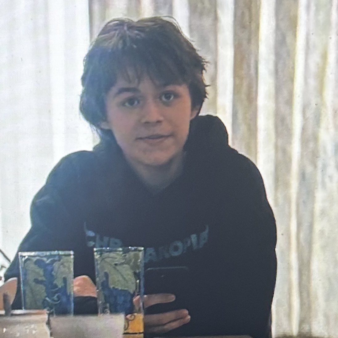 TweetsofOneGirl's tweet photo. The Boys season 5 inconsistency:

In ep 1, Ashley said they already put Chappell Roan &amp; tyler the creator in the Starlighter camps 

In ep 4, Annie's brother mason is pro-homelander &amp; anti-Starlight but is wearing a Chromakopia hoodie 🤨🥱 

WHICH ONE IS IT BITCH?? https://t.co/q9XqnJVv5P