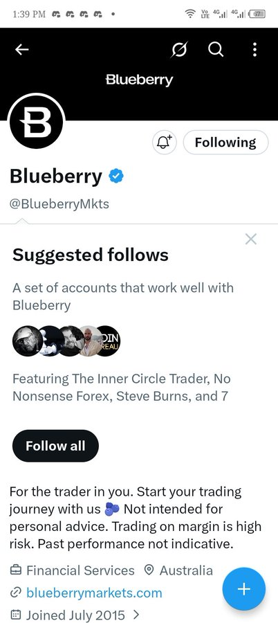 Sam76044Kousar's tweet photo. @BlueberryFunded @BlueberryMkts ✅ Followed @BlueberryMkts and @BlueberryFunded  (proof in image)
Liked, shared, and tagging my crew!

Appreciate firms that give back like this. $350K could change someone's trading journey forever. Good luck all! 📈

@Shehroz_Sk  @mahirbk  @muqadasawann https://t.co/PLLBPmglNt