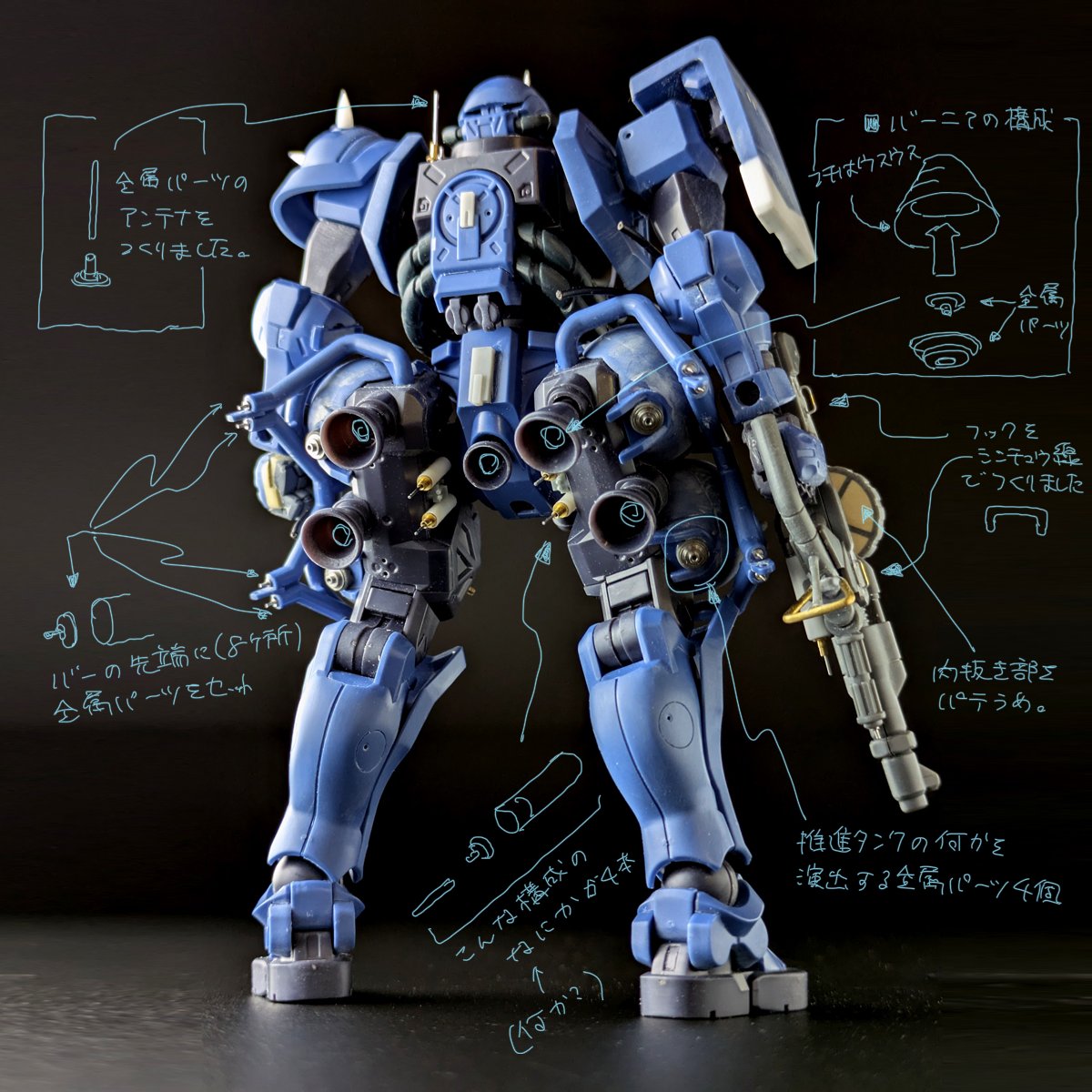 GQザクのコンパクトな制作記です
