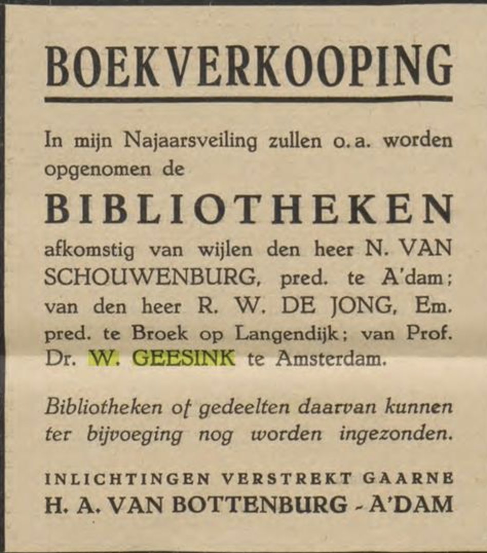 RicheyAlex's tweet photo. @g_parker_jr Nice! I couldn't find a catalogue for his auction either. From a quick Delpher search, it looks like Geesink auctioned off portions of his library several times in the 1920s. https://t.co/uZhqMOQg2L