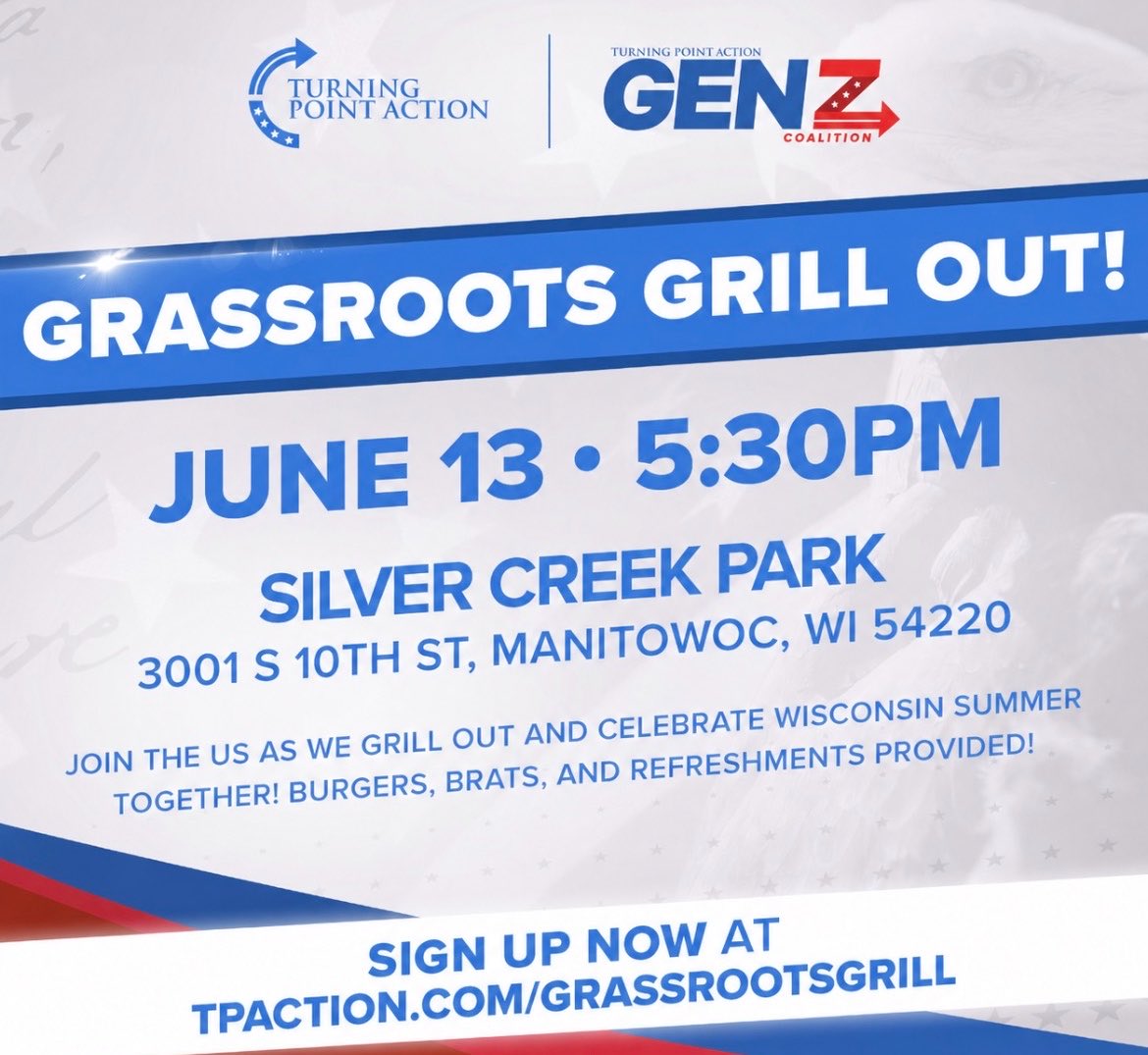 lukeinozaukee's tweet photo. Grassroots Grill Out at Silver Creek Park! 👌🔥🍔🌭💪

Word is there might even be karaoke 🎤 👀👀 https://t.co/A1pIGT4Puc