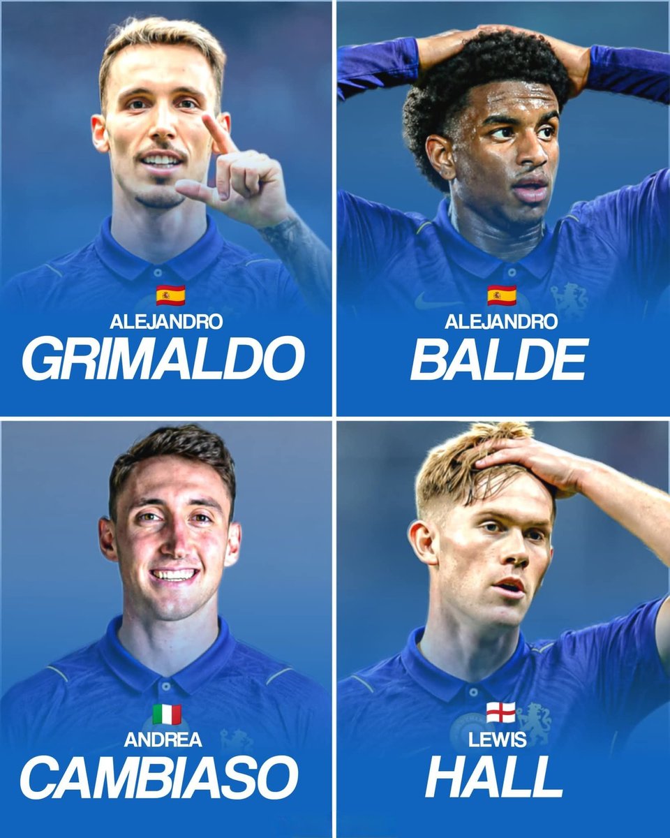 CFCplays's tweet photo. 🚨💣 Chelsea are reportedly eyeing Juventus left-back Andrea Cambiaso as a potential replacement for Marc Cucurella if he leaves the club this summer.

Possible successors:
🇪🇸 Alejandro Grimaldo
🇪🇸 Alejandro Balde
🇮🇹 Andrea Cambiaso
🏴󠁧󠁢󠁥󠁮󠁧󠁿 Lewis Hall

Who’s the best player to replace Cucurella at Chelsea?