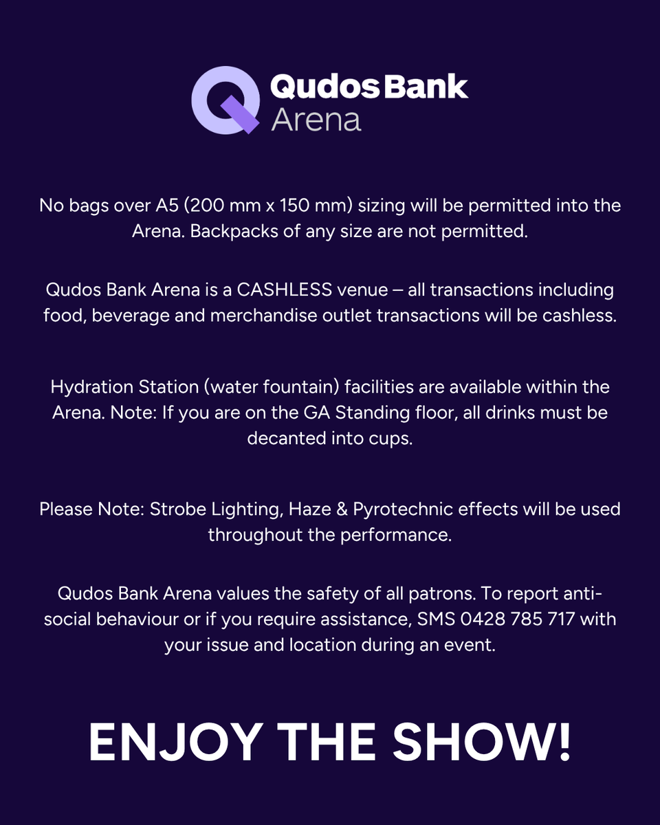 qudosbankarena's tweet photo. @anirudhofficial hits the Qudos Bank Arena stage this Saturday, 6 June, for a night of unforgettable music, energy, and moments with fans.

Here’s everything you need to know before the show.

Tickets are still available via https://t.co/0Y5RPvKj0d https://t.co/zD03z9L9BR