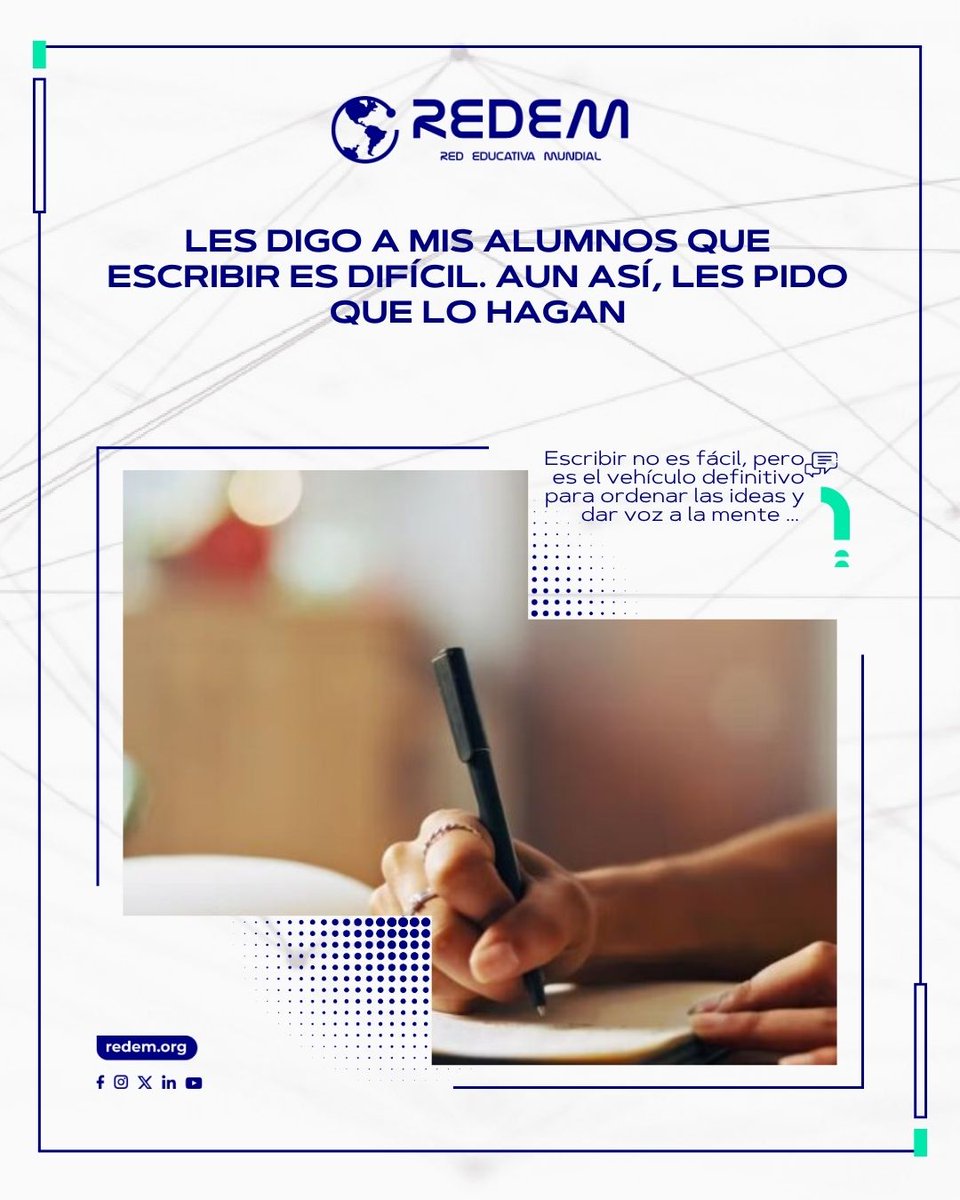 redipsico's tweet photo. Reconocer abiertamente que escribir es un proceso complejo y exigente es el primer paso para validar el esfuerzo de los estudiantes en el aula...
Conoce más aquí:👇
https://t.co/prHNXkgYHv
#EscrituraCreativa #Pedagogía #Educación #PensamientoCrítico #DocentesEnAcción #REDEM https://t.co/qE27nTCVf4