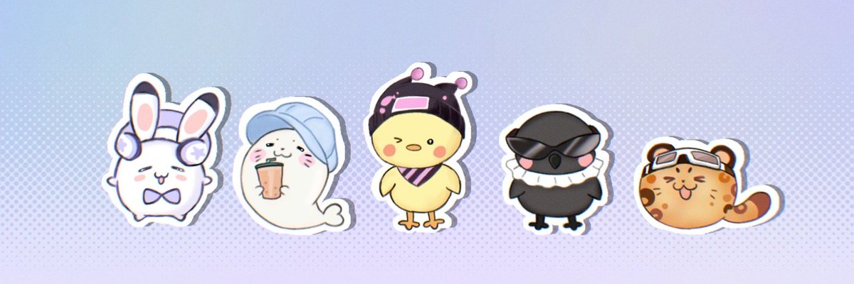 kinoex1's tweet photo. I saw the new merch and I had to draw the boys little mascots they are so cute!!  
Feel free to use this as a banner 😊❤️ https://t.co/Xr6dSwL3ko