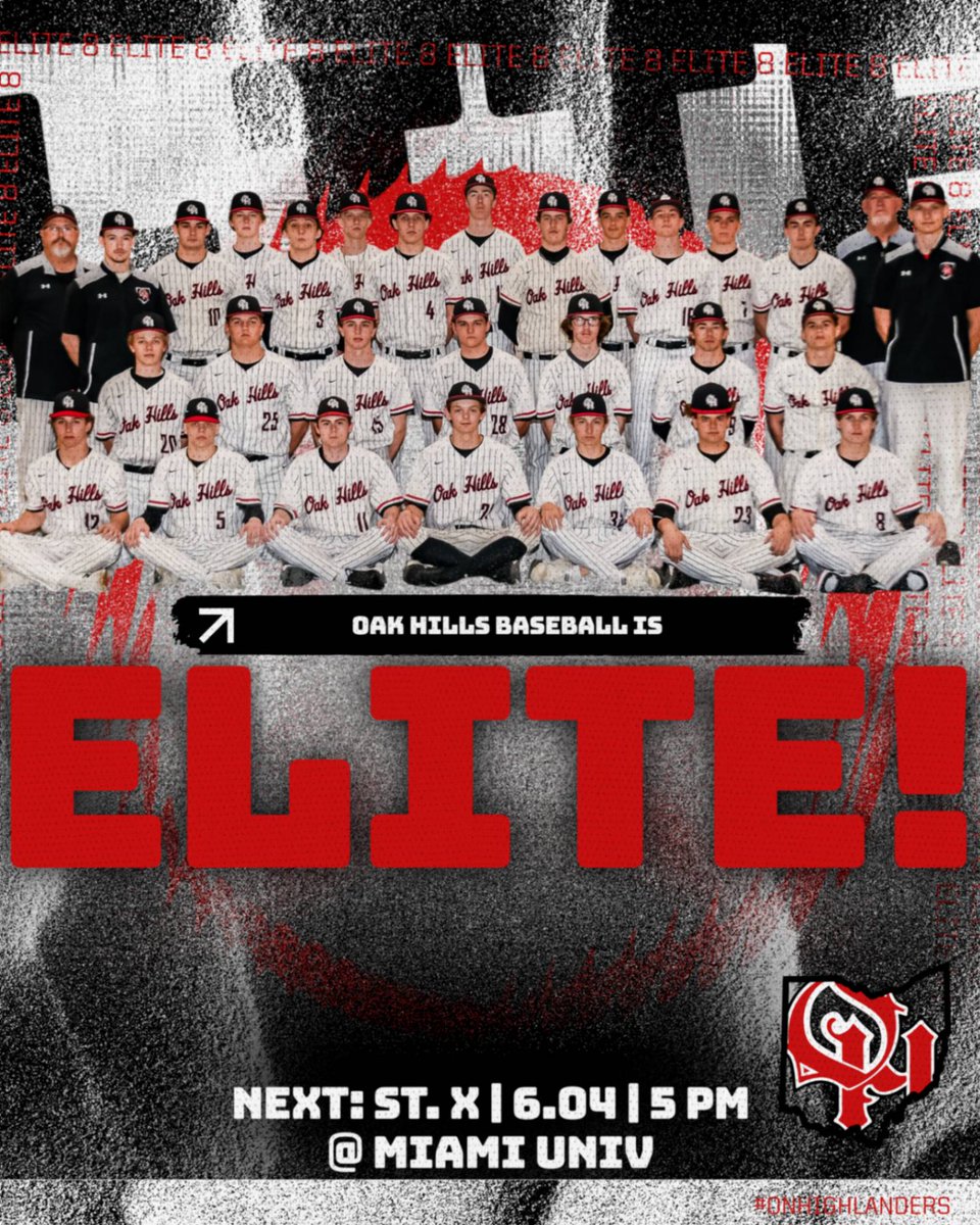 WeAreOakHills's tweet photo. The Highlanders are ELITE! @OakHillsBSB defeats Mason 11-5 to advance to the Regional Finals. They will take on St. Xavier at Miami University tomorrow evening. First pitch at 5 pm!
#SurviveAndAdvance #OnHighlanders https://t.co/1CSExGHbQV