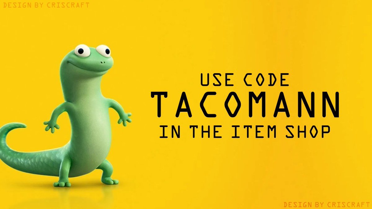 banamnanbobross's tweet photo. Thing in shop code TACOMANN? Maybe #EpicPartner https://t.co/6G2STskcjP
