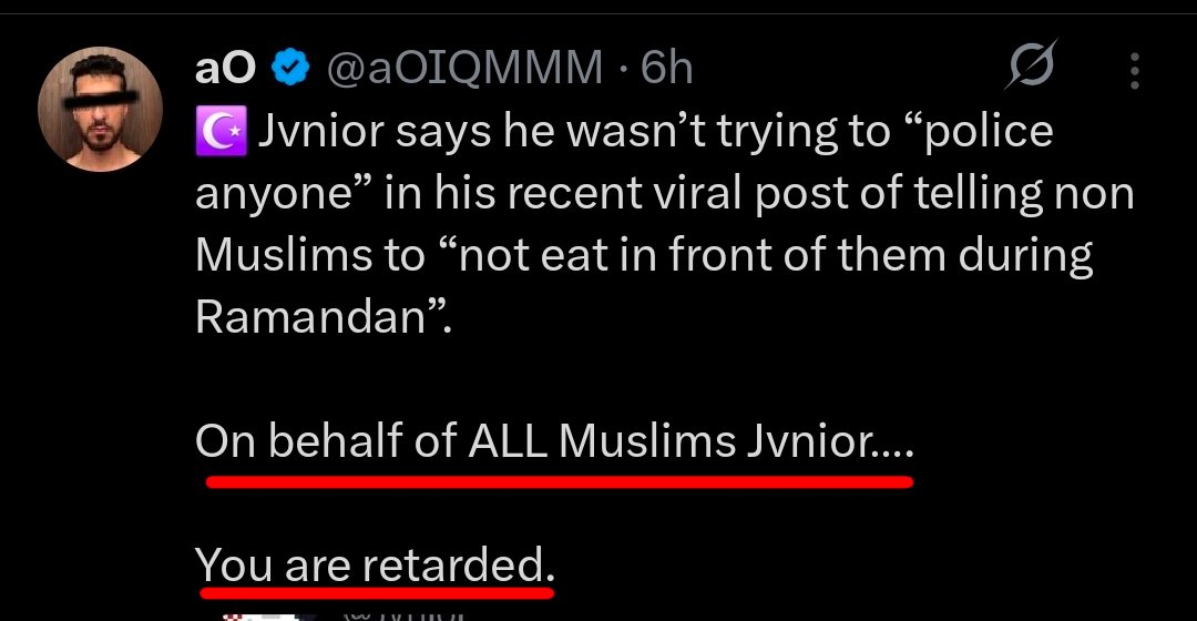 ObjectChristian's tweet photo. Hey @Jvnior.

Even Muslims think you're ridiculous joke. https://t.co/AeGVOhN2y7
