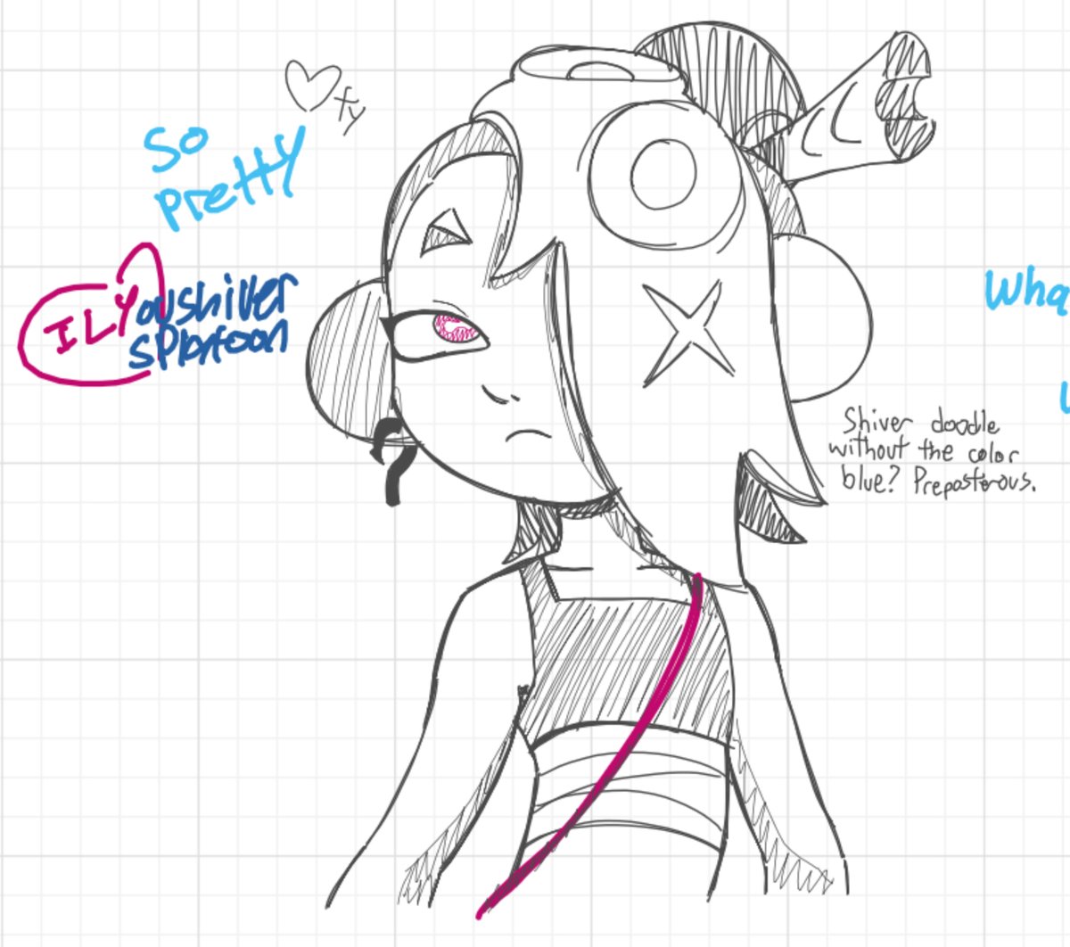 auphi_'s tweet photo. Heres a few more whiteboard doodles

#splatoon https://t.co/R8K0YDtEgl