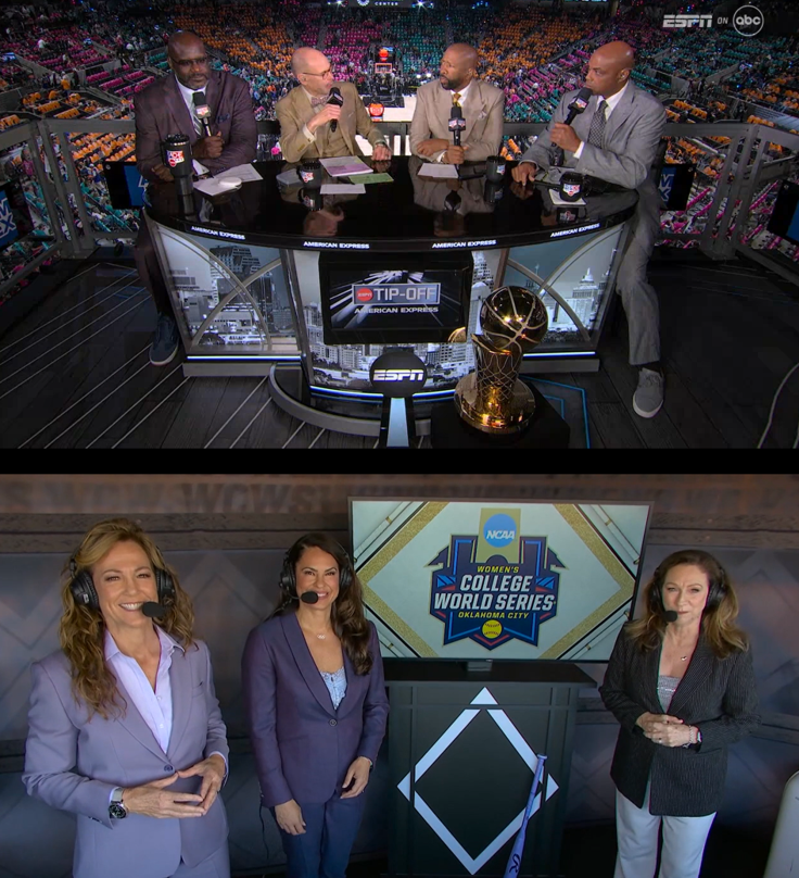 bhofheimer_espn's tweet photo. It's a good night to have multiple screens... and our ESPN networks:
🏀 ABC: #NBAFinals Game 1
🥎 ESPN: #WCWS Championship Finals Game 1 https://t.co/ehFiT9ZMnc