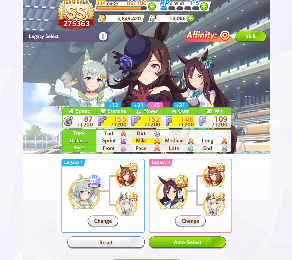 rick_davide's tweet photo. @teiofangirl03 for pace the accel is very limited, i made this lineage about 1 week ago and grinded for a bit. (before seriru propaganda hehehe) you basically larp as all the other styles :sob: but yes she has festive miracle, angling, and dober ult https://t.co/MZgpadxL5m