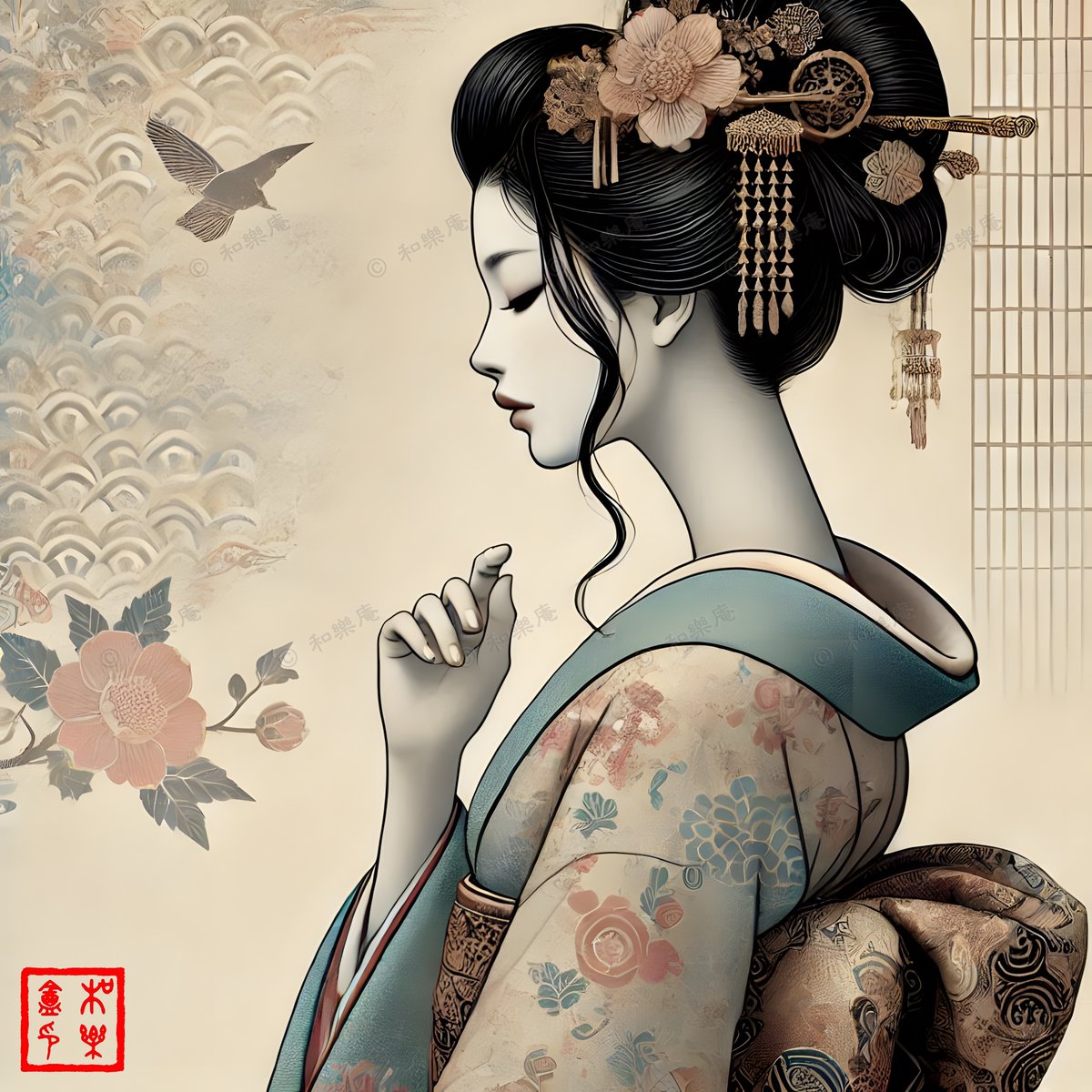Wa_Raku_Ann's tweet photo. Presenting a new perspective on classic Japanese imagery.

#AIArt #AIArtwork #DigitalArt #SamuraiArt #GeishaArt #KimonoArt #ShogunArt #RoninArt #CoolJapanArt #AnimeArt #MangaArt #DigitalArt #NFT #NFTart #NFTJapan #CryptoArt #CyberSamurai #JapanAesthetic #NeoJapan #NFTCollector https://t.co/OuwbqM6Ncn