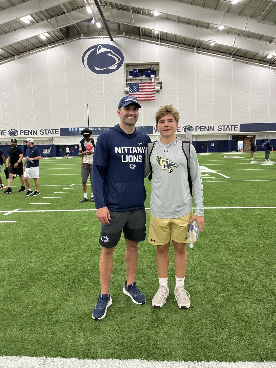 Nickqb1122's tweet photo. Thank you @PennStateFball for a great camp! 
@gcfootball @CoachMC_PSU @CoachJWaters @ZemaitisTouch_ @CoachRyanGent https://t.co/cPTiAqGyd8