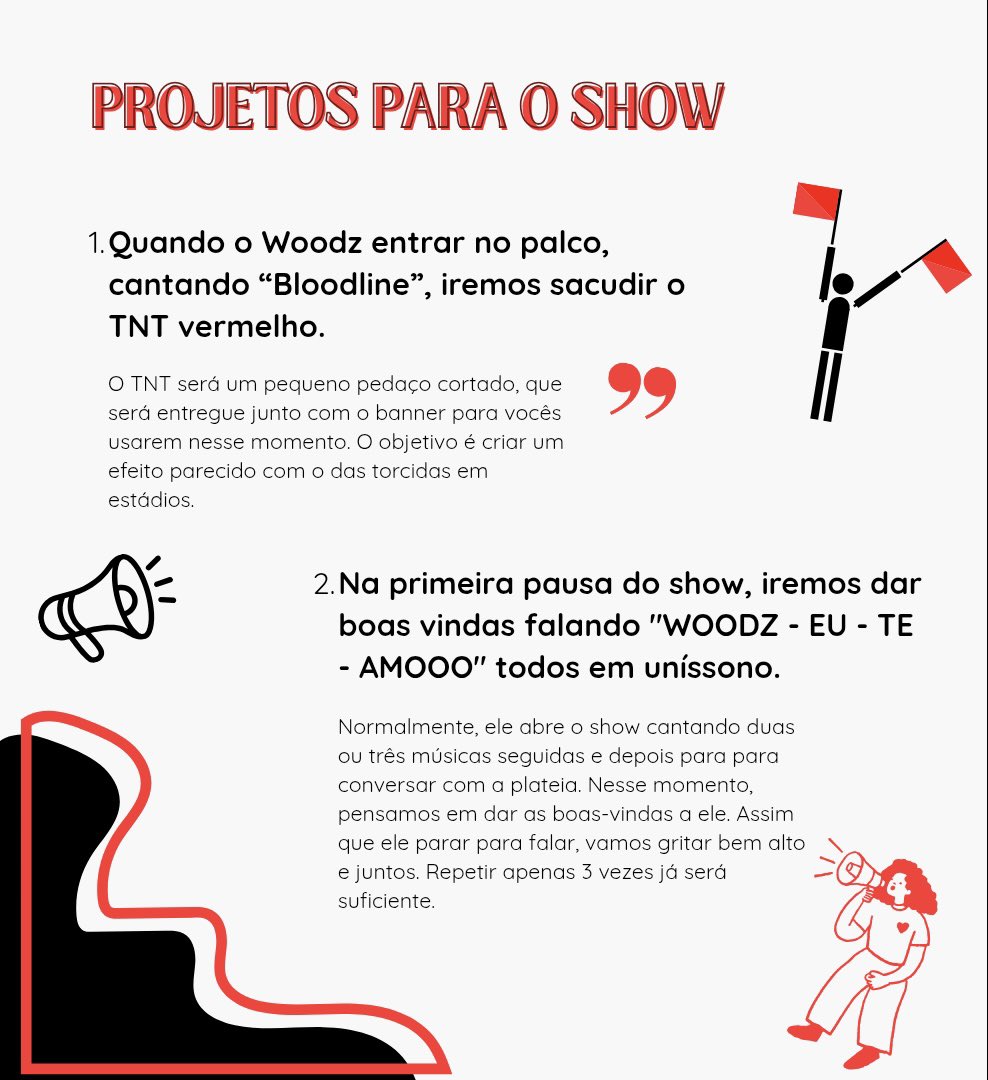 woodzunion's tweet photo. ‼️ | PROJETOS PARA O SHOW 🎤

Moodz, preparados para o show? 🥹🇧🇷

Falta pouco pro Woodz vir ao Brasil, pensando nisso preparamos este card, onde vocês encontrarão a ordem dos projetos e todas as orientações necessárias para participar. 

Por favor, leiam tudo com atenção! 🖤❤️ https://t.co/v4dUdKUPrN