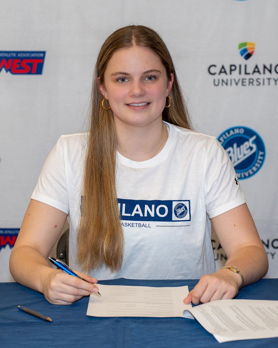 CapilanoBlues's tweet photo. The @CapilanoU Blues are happy to announce the signing of Sophie Ezart to the women's basketball team!
She is a 5'10" guard/forward from North Vancouver, BC, Argyle Secondary.
Congratulations, Sophie!
#GoBlues #BleedBlue #CapU https://t.co/Wbplu5h4k0