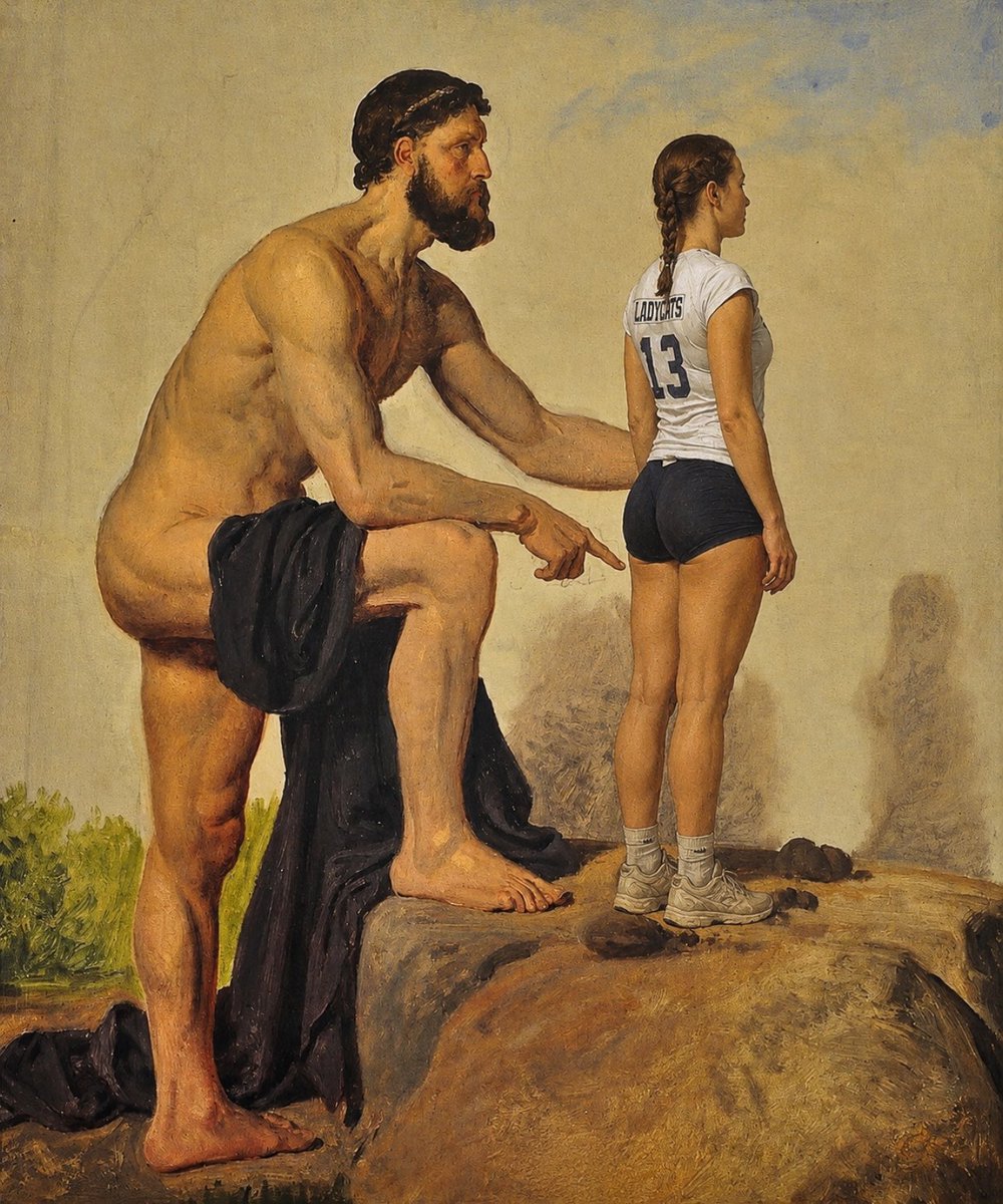 unspokeninhuman's tweet photo. Prometheus Moulding Volleyball Pawgs from Clay (1845) https://t.co/wSXXWJiTa4