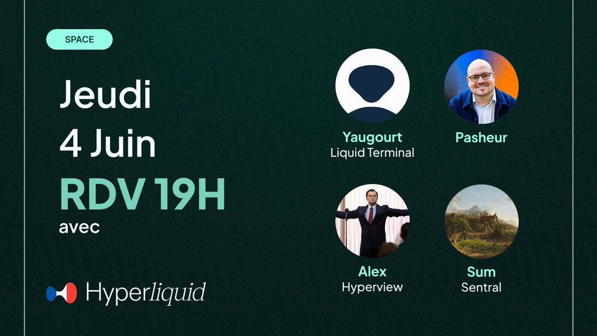 HyperliquidFR's tweet photo. RAPPEL : On se donne RDV ce soir à 19H avec des invités exceptionnels
https://t.co/HTI5OISQ66 https://t.co/SnNnCq5kVU