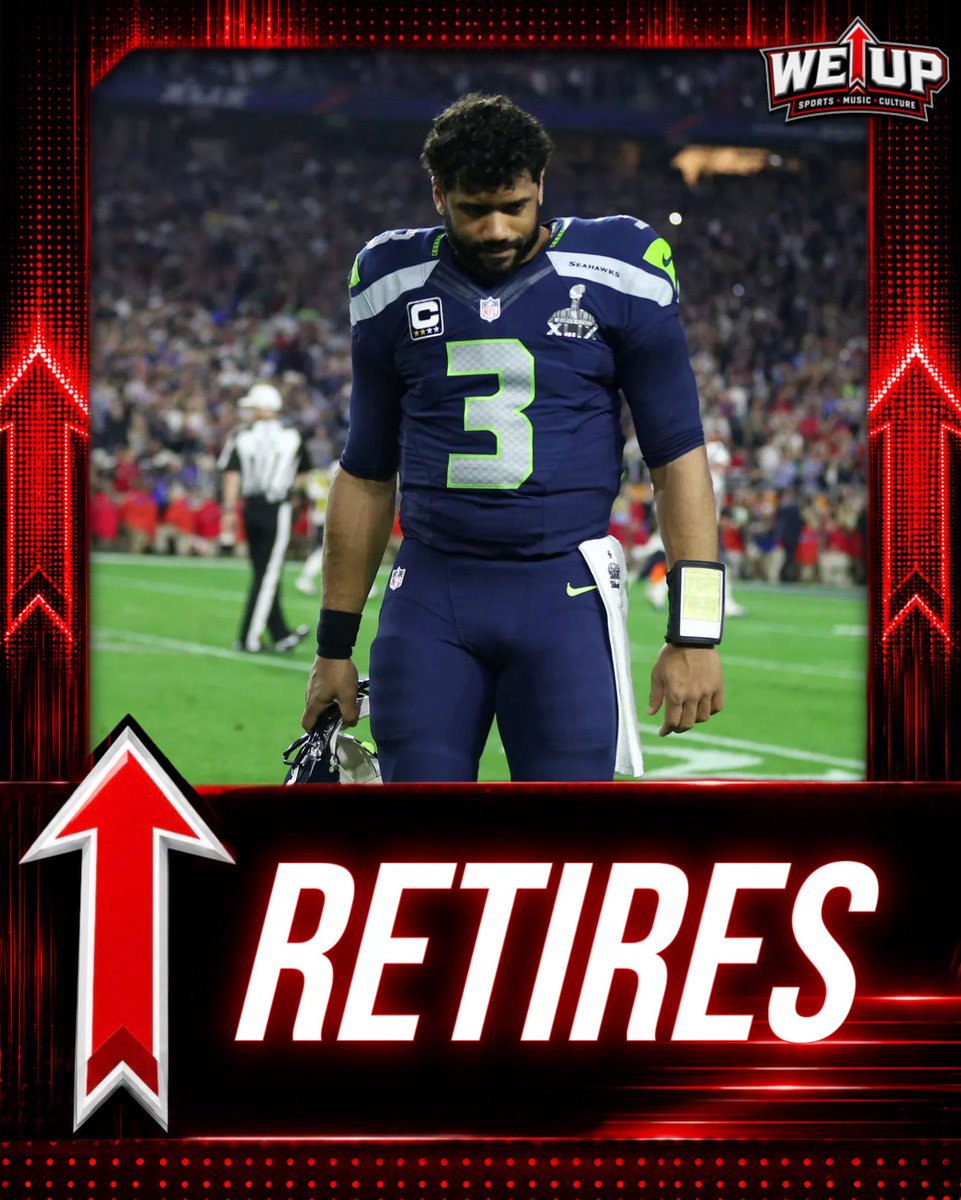 Weup_pod's tweet photo. Super Bowl Champ Russell Wilson announced his retirement from the NFL &amp; will be transitioning to a sports analyst for CBS Sports https://t.co/rBqRhP800n
