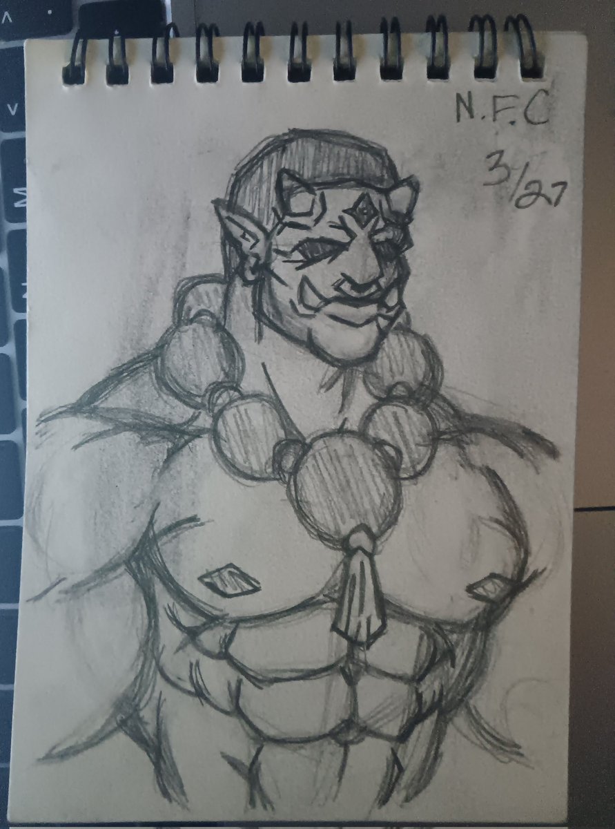 Solar_apple27's tweet photo. #NotesForCake '26 [3/27]
He to big to draw the rest to the body oops
#sketch https://t.co/leY4IXiCtW