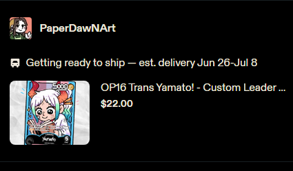 NegiKitsu's tweet photo. Bought @Paper_DawN's Trans Yamato custom leader!
I need this to come ASAP for locals lol
also I hope you rerelease the other one again ;3; https://t.co/zcnTDDWl17