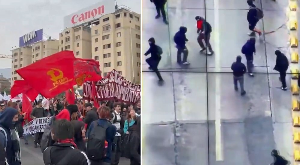 GAMBA_CL's tweet photo. Que la CONFECH pague los daños: Delincuentes otra vez dejaron la cagada tras nueva protesta contra Kast https://t.co/Nsm8iYQzLG https://t.co/yYBliKiK3Z