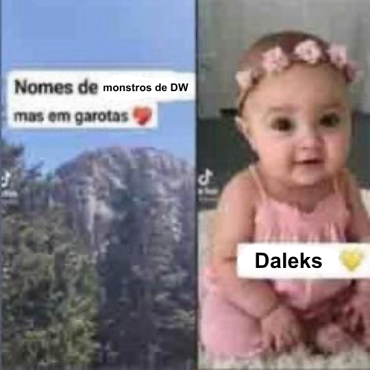 acervodoctorwho's tweet photo. nomes de monstros de dw mas em garotas ❤️

daleks 💛 https://t.co/0unI0Yt90R