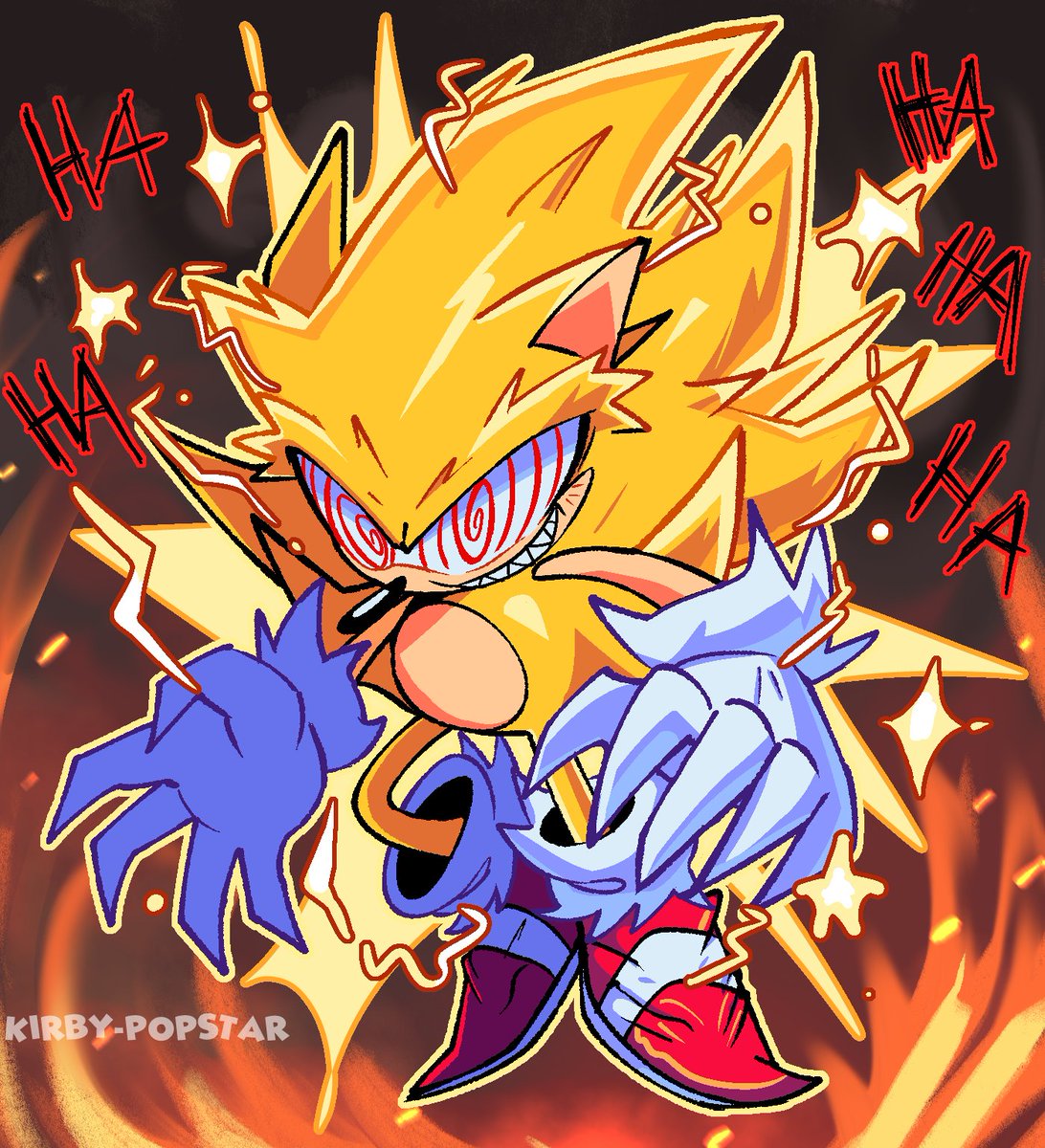 Kirby_Popstar_'s tweet photo. Fleetway Super sonic (Old art) https://t.co/dBwnaJrIxl
