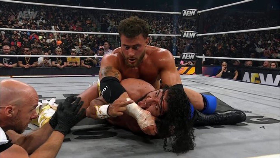 PublicEnemiesHQ's tweet photo. MJF’s facial expressions are phenomenal 😂😭 #AEWDynamite https://t.co/bLSbfImmhH