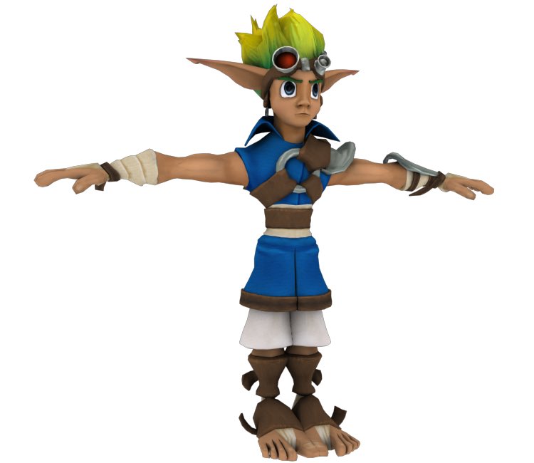 splitbycomma's tweet photo. @IsThisA3DModel here’s Jak as well from the first game of the series. he’s one of my favs as well

i actually really recommend you try out the games! they’re so fun &amp; these guys are super funny

if you’re up for it but there’s a project called OpenGOAL which lets you play these games on ur pc! https://t.co/Yzk0tje62V
