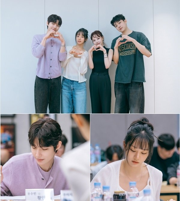 hallyuforums's tweet photo. #HwangInYoup and #LeeHyeri at the script reading for ENA's #DreamToYou.

Synopsis :  'Dream to You' is a romantic comedy depicting the aftermath of the reunion between Woo Su-bin (played by Hwang In-yeop), a returning genius film director, and Joo Yi-jae (played by Lee Hye-ri), a struggling reporter living without her dreams. The story of these two, who rewrite the unfinished film from the days they shared the same dream and their love that has not yet ended 15 years later, offers a delightful yet heartwarming sense of relatable reality.

#HallyuForums #Hallyu #KDrama