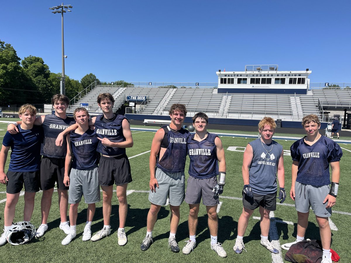 Granville_FB's tweet photo. Gatorade players of the day!!  Picked by our 4 seniors!!  Great way to tell players how important they are.  Go Blue Aces!! https://t.co/tuX6a7uLl5