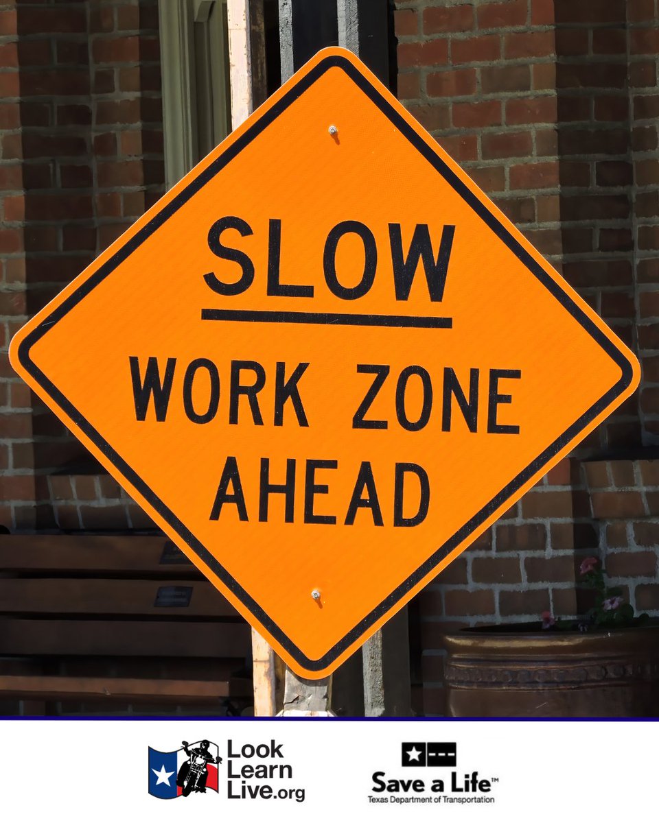 LookLearnLive's tweet photo. When in a work zone, watch for loose gravel and oil on the roadway. These conditions can reduce traction and make it easier to lose control. Slow down, avoid sudden movements and stay alert for changing road surfaces. #DriveLikeATexan https://t.co/m505Ukm4NR