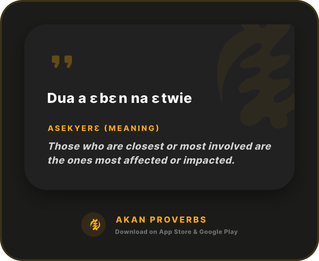 AkanProverbs's tweet photo. Akan Proverb shared from the app. Download the app to learn and share our heritage. https://t.co/w4VKxQtJxZ