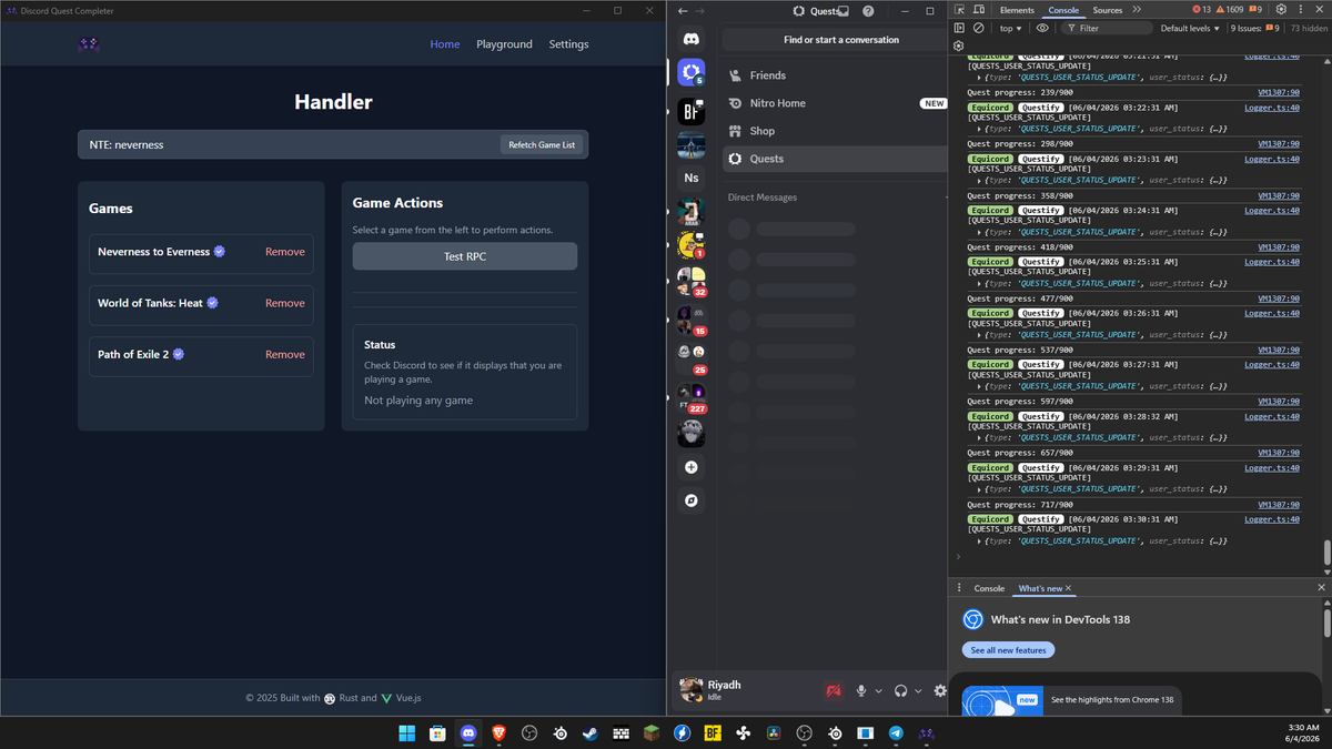 WasRiyadh's tweet photo. Discord quest completer 👾 https://t.co/NCdXVwrwAY