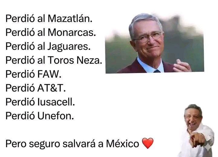 AlbertoRiolfo's tweet photo. @RicardoBSalinas Imagínate este pinche anciano México en sus manos ahora sí seríamos cuba, todo lo que toca lo ase mierda di que no,el dientes de burra vieja ojalá lo metan al bote los gringos que tanto les mama el pito, y que  les sigues debiendo 580 millones. https://t.co/VElJbbLoxt