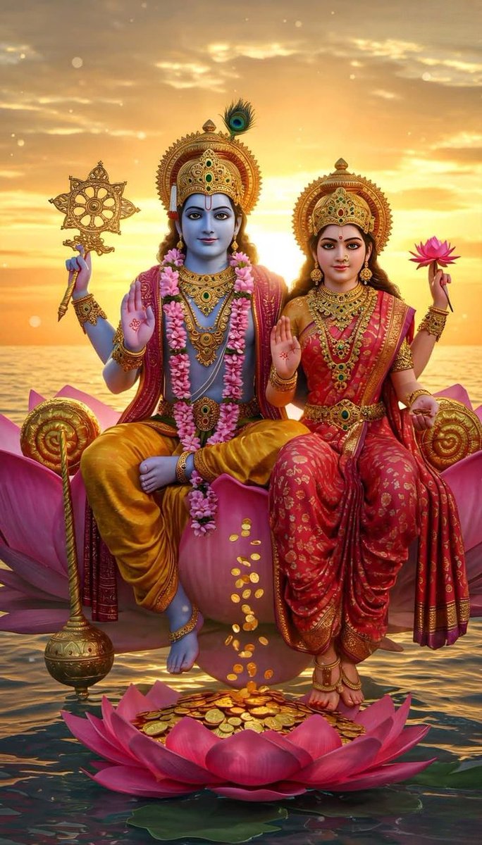 Sonika_dutt's tweet photo. In the Shelter of Vishnu and the Blessings of Lakshmi, every Challenge becomes a Path and  every prayer becomes hope.

        🌸Jai Shree Vishnu Lakshmi🌸 https://t.co/wQ38I2GlP1