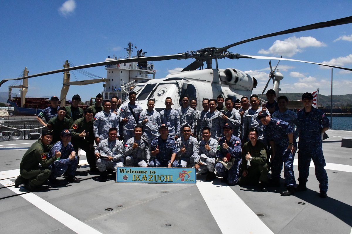 JMSDF_SDF_ENG's tweet photo. This year marks the 70th anniversary of the normalization of diplomatic relations between Japan and The Philippines. The JMSDF and Philippine Navy will sail side by side, united in our shared goal: Free and Open Indo-Pacific.
#WeavingtheFutureTogether
#PeaceProsperityPossibility https://t.co/pgvhg7Dog4