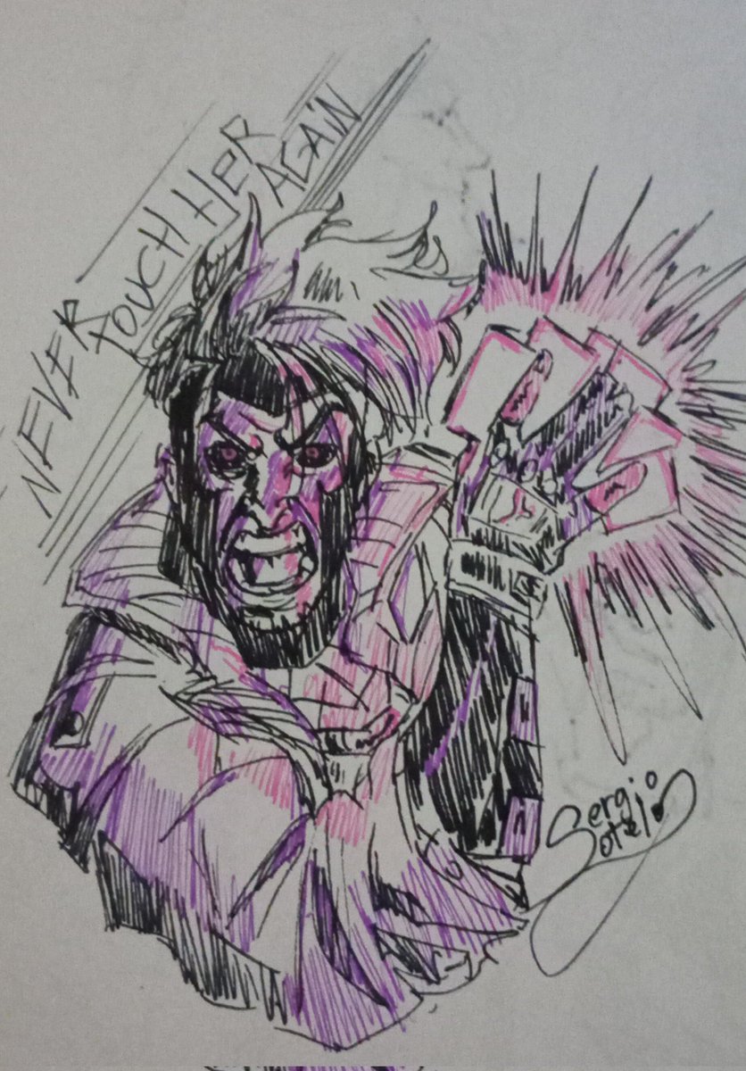 SSergioSSot's tweet photo. Gambit and his Reference (or animal spirit?)
Another paper sketch https://t.co/PSYw4rodBG
