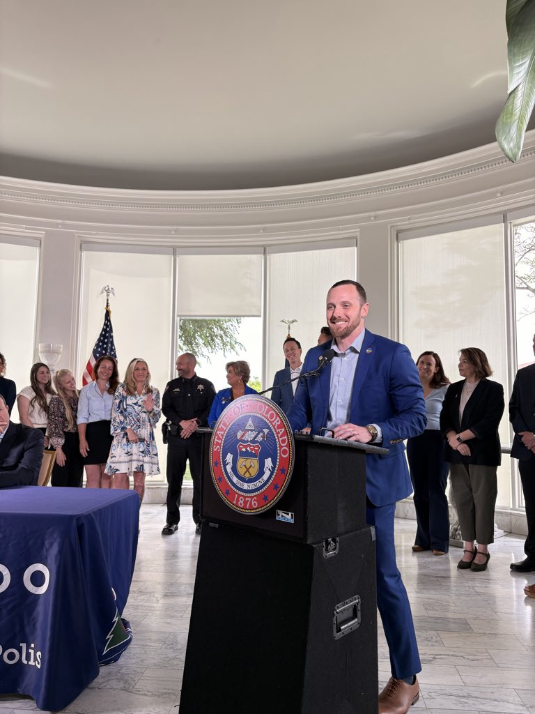 RepCaldwell's tweet photo. An incredible day that’s been years in the making.

Colorado Senate Bill 26-015 is now law and strengthens protections for kids against sexual exploitation.

It updates old-fashioned language by replacing “child prostitution” with “commercial sexual activity with a child,” because kids are victims, not criminals. The bill increases internet luring of a child to a Class 3 felony when it’s done to meet for sex acts. It also requires courts to impose mandatory minimum sentences—at least 4 years in prison for many of these serious offenses. And if someone is convicted of soliciting a child and gets probation, they must still serve 364 days in jail.

A huge thank you to everyone involved, especially From Silenced To Saved. Tougher penalties and clearer laws to better protect Colorado children. Great step forward! #copolitics