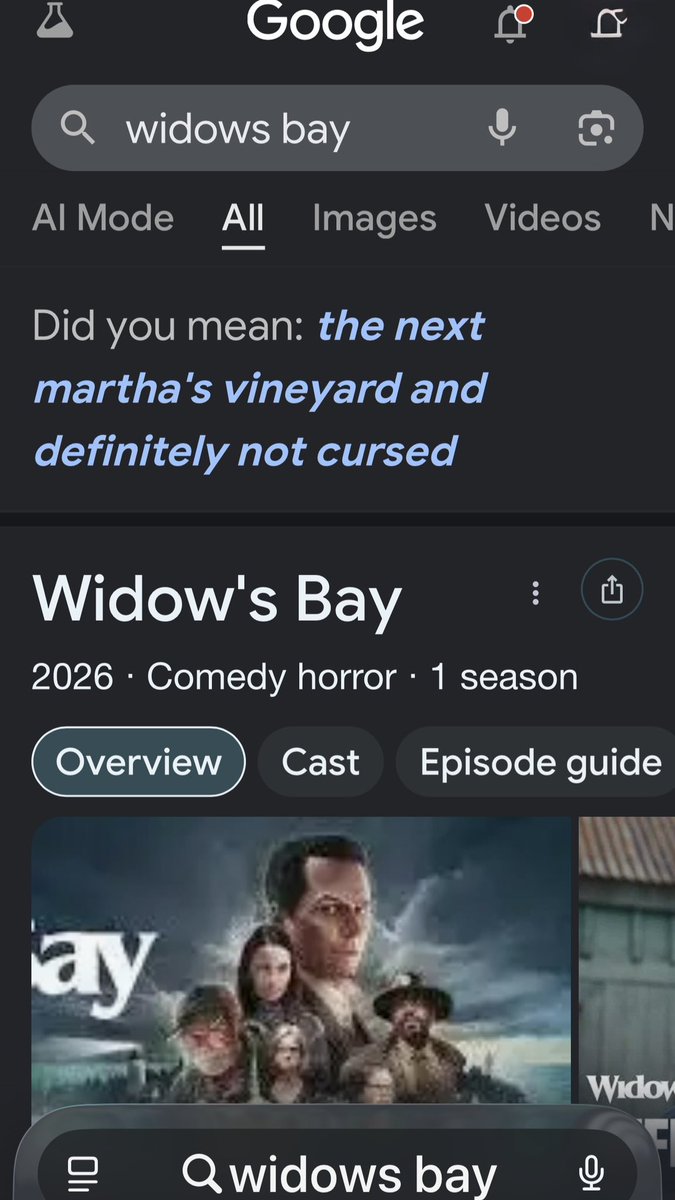 MaryPavan's tweet photo. #widowsbay #google https://t.co/SddEvVSecW