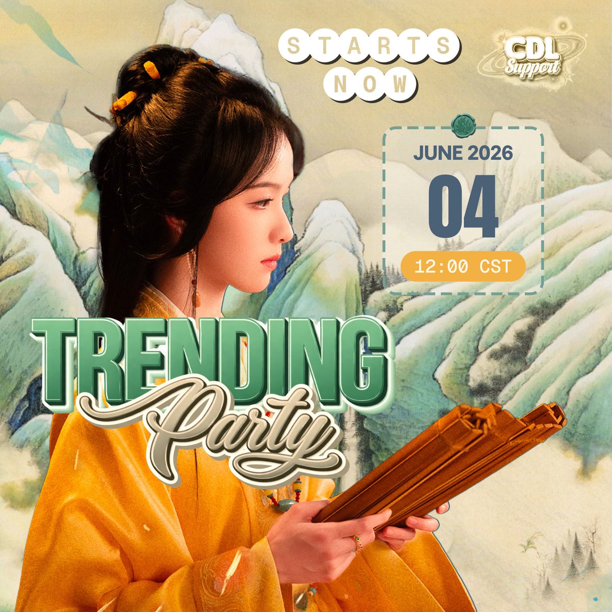 SUPPORTFORCDL's tweet photo. [📢] TREND PARTY STARTS NOW!

Episode 7 of Ashes to Crown is now streaming on @YoukuOfficial! Join our trending party and use the tags below:

CHU ZHAO CHOOSES HER OWN PATH
#ChenDuling
#ChenDulingxChuZhao
#AshesToCrown

📌 Don't forget to post your favorite moments, screenshots, or fan edits!
