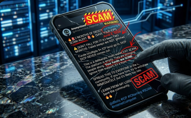 Afuktoken's tweet photo. URGENT: Public Service Announcement regarding @ICNaming support. ⚠️
Following up on repeated ignored requests (Sent April 15). Two failed transactions totaling 9.2 @ICPSwap  (Tx Hashes:fad &amp; cb0db...). Funds are confirmed transferred to  destination address. #icp #scam #crypto https://t.co/ztucmCIFpx